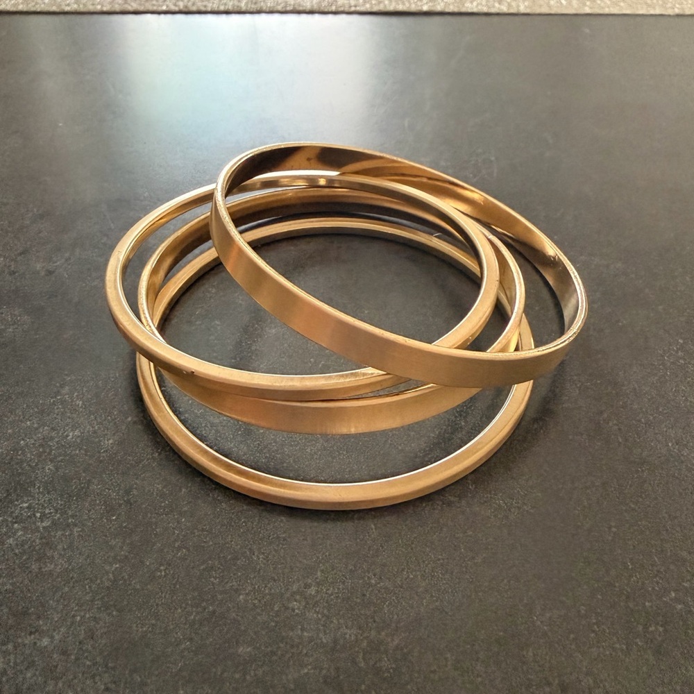 Gold-Tone Bangle Bracelets - Set